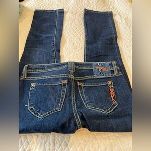 GENETIC DENIM Girls Jeans Recessive Gene Flare Dark Wash Size 28 x 29 Boot Cut